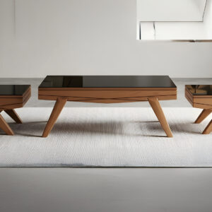 TABLE BASSE 3 PCS EN BOIS HETRE DANOIS